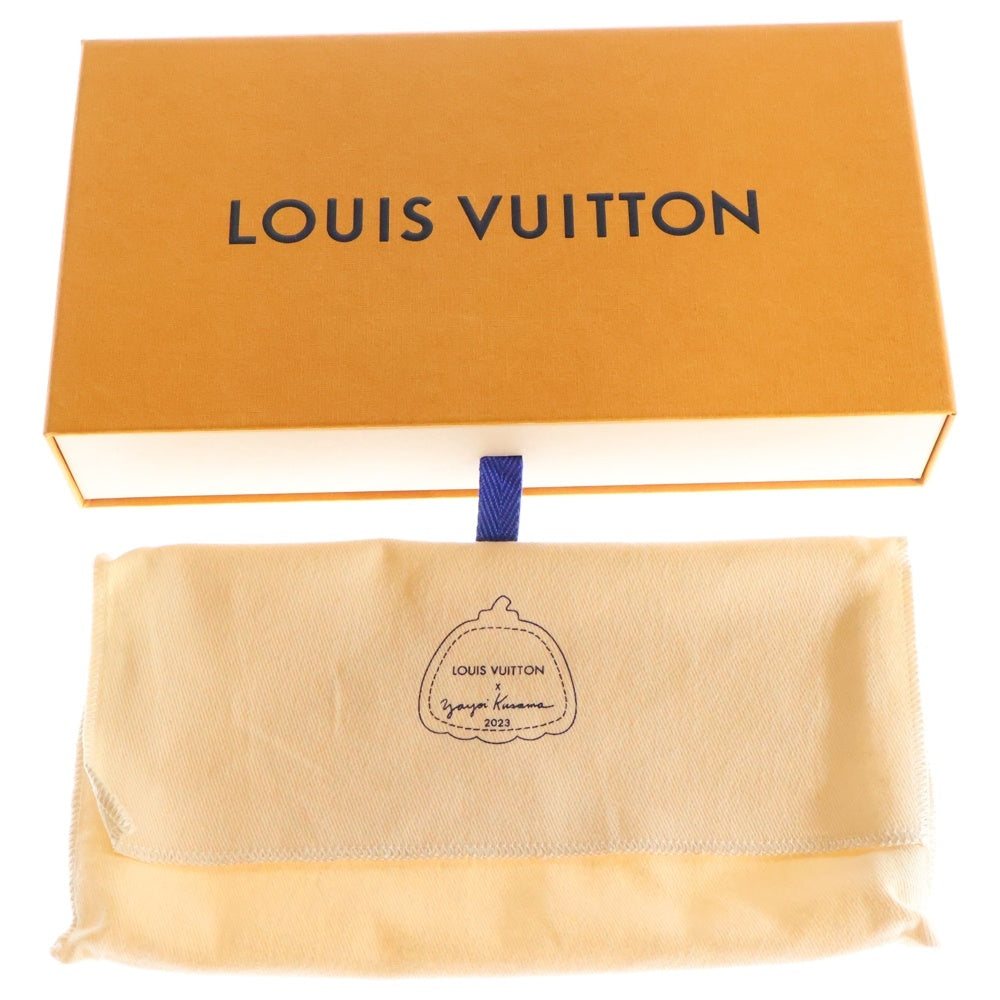 LOUIS VUITTON(ルイヴィトン) ×草間彌生 LV YKジッピー ロングウォレット モノグラム ラウンドファスナー 長財布 ゴールド金具 ブラウン/マルチカラー M82106 RFID