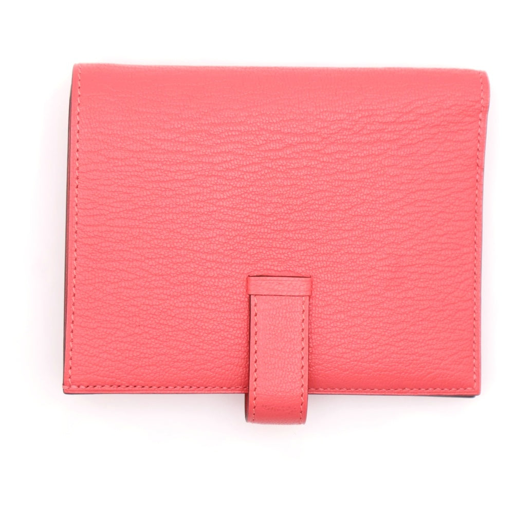 HERMES(エルメス) ベアンコンパクト シェーブル ゴールド金具 ピンク A刻印