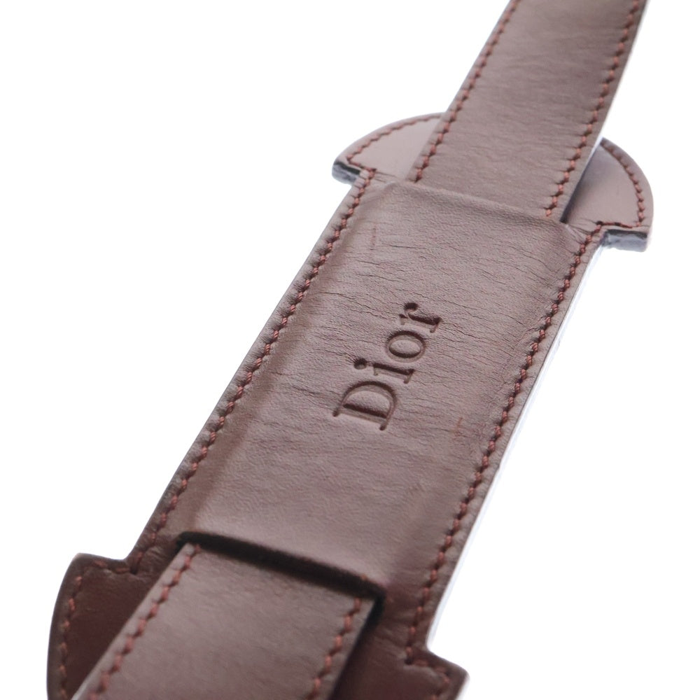 Christian Dior(クリスチャンディオール) トロッター ショルダーバッグ ボルドー キャンバス×レザー ハンドバッグ