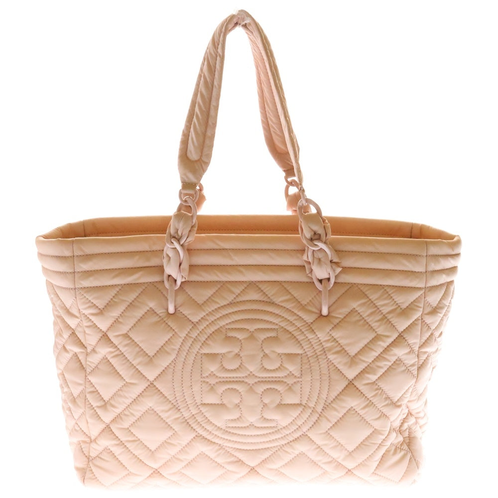 TORY BURCH(トリー バーチ) チェーン トートバッグ ピンク ナイロン ハンドバッグ