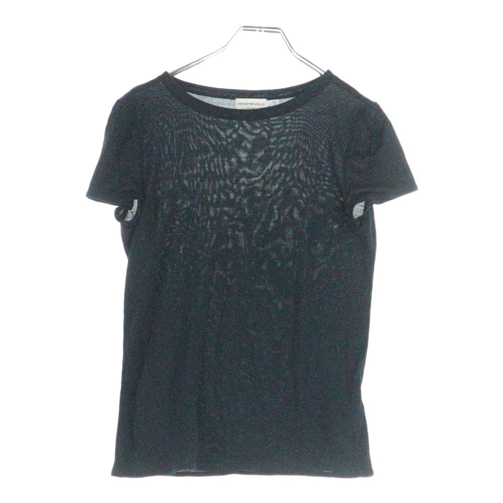 EMPORIO ARMANI(エンポリオアルマーニ) クルーネック 半袖インナーTシャツ カットソー ブラック レディース