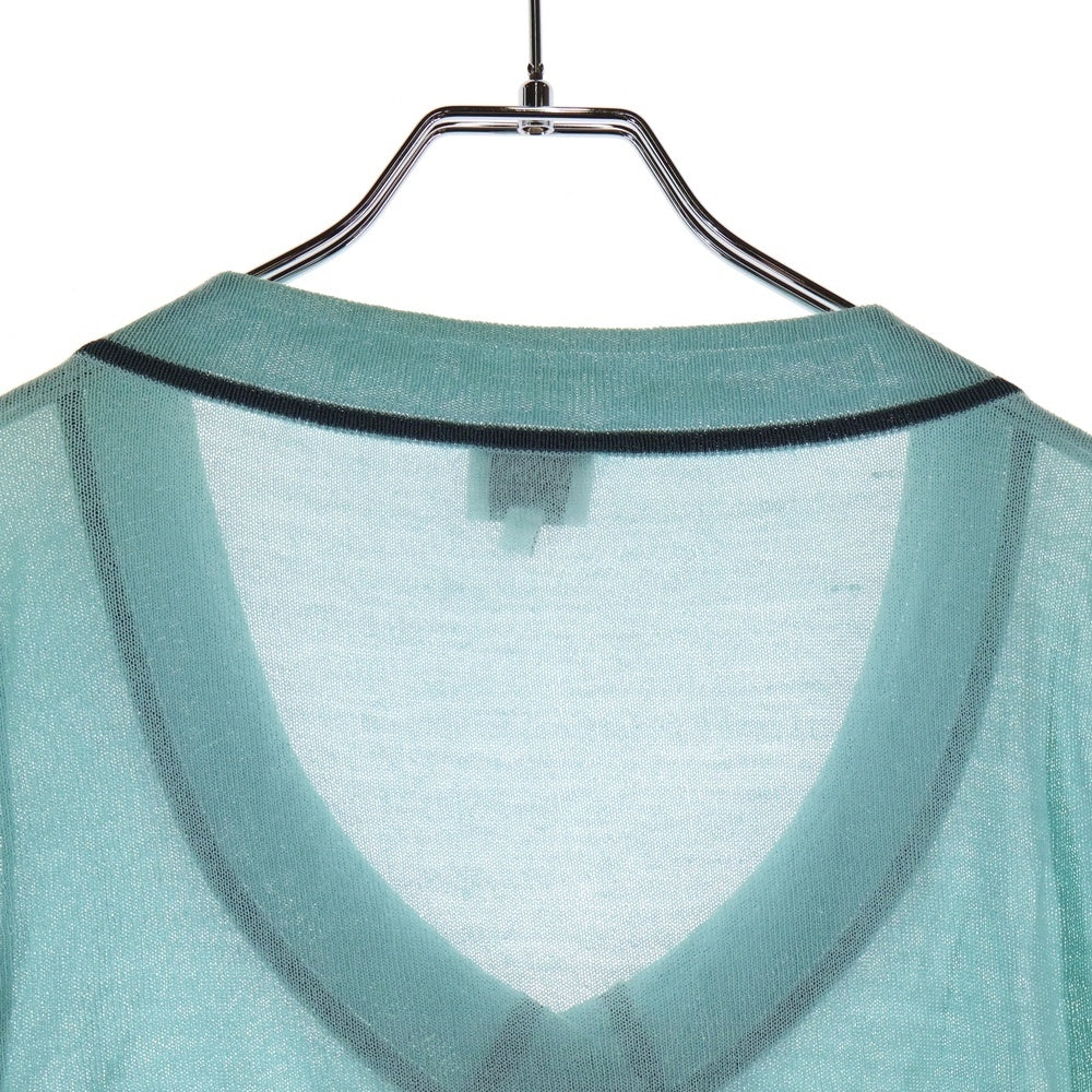 ARMANI COLLEZIONI(アルマーニ コレツィオーニ) レーヨンニット ロングスリーブ 長袖 カーディガン ライトブルー