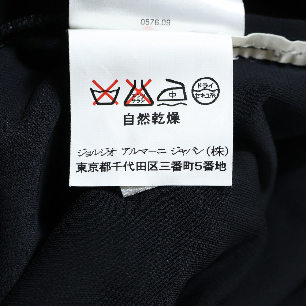 GIORGIO ARMANI(ジョルジオアルマーニ) バックジップ 半袖ワンピース ブラック レディース 〇