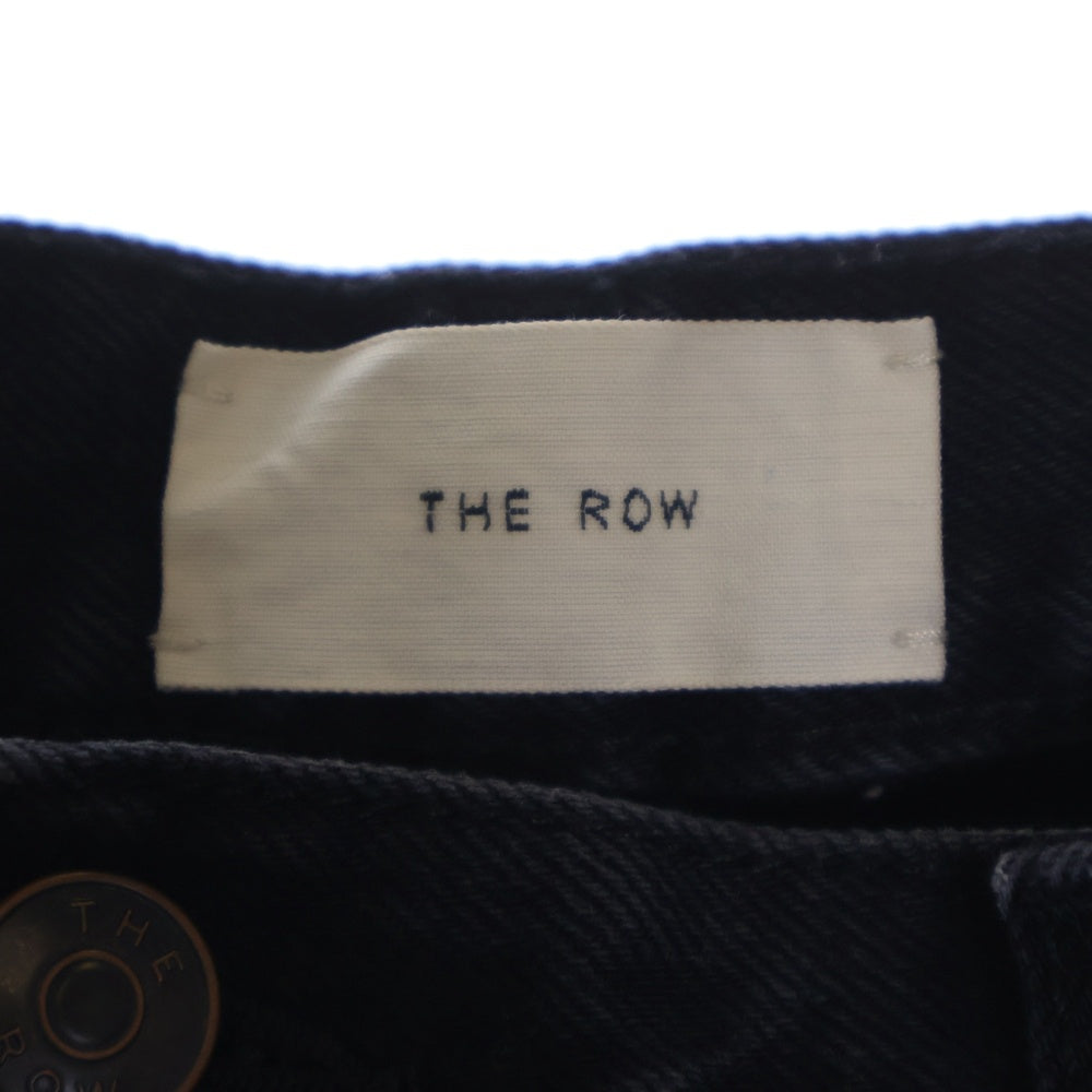 THE ROW(ザロウ) TERX-WJ30 ウォッシュ加工 クロップド テーパードデニムパンツ ジーンズ ブラック レディース 7898-W2352