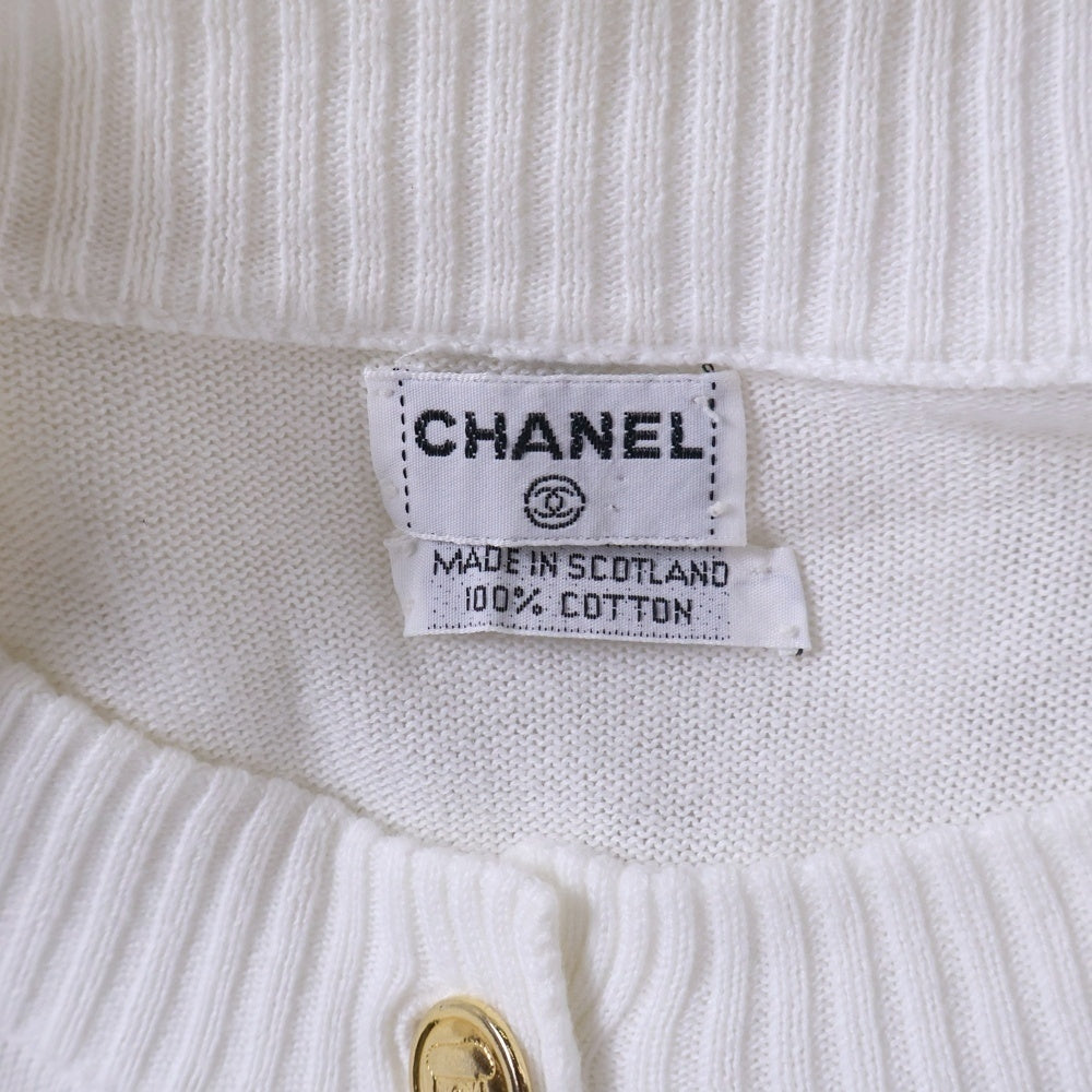 CHANEL(シャネル) 半袖 ワンピース ホワイト コットン