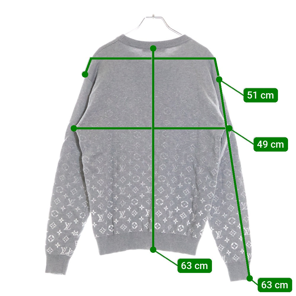 LOUIS VUITTON(ルイヴィトン) 21SS Gradient Monogram L/S Knit グラディエントモノグラム クルーネック長袖セーター RM211Q USO HKN46W
