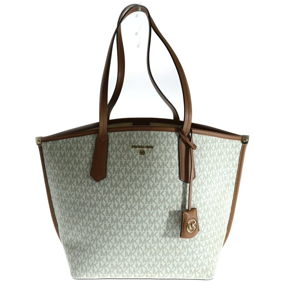MICHAEL KORS(マイケルコース) ジェーン MK総柄 PVC レザー ハンド トートバッグ ベージュ/ブラウン レディース 30T1GJBT3B 149