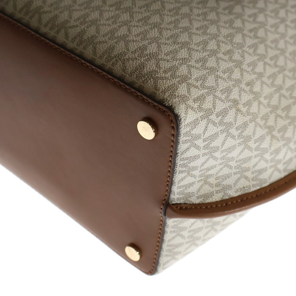 MICHAEL KORS(マイケルコース) ジェーン MK総柄 PVC レザー ハンド トートバッグ ベージュ/ブラウン レディース 30T1GJBT3B 149