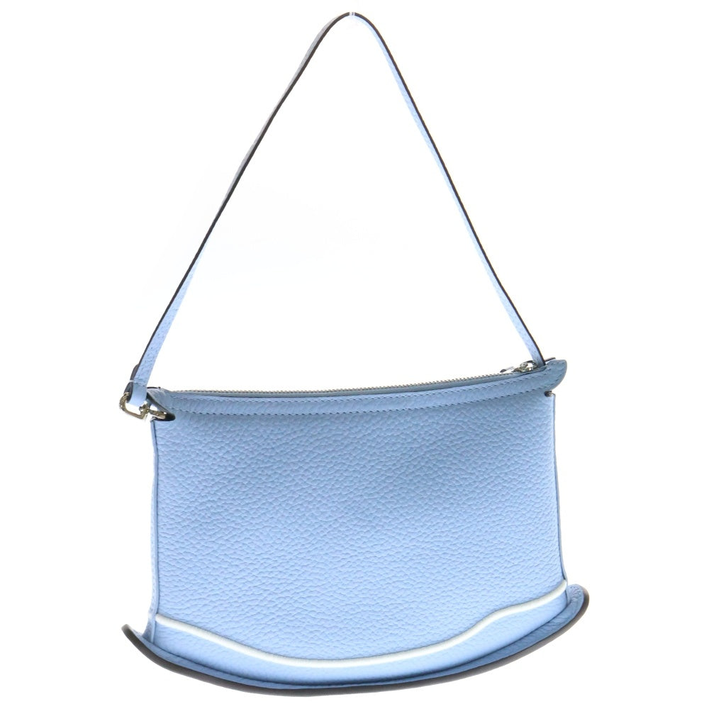 DELVAUX(デルボー) パン スウィング マグリットコレクション 刺繍 ハンドバッグ ミニバッグ ライトブルー シルバー金具 レザー