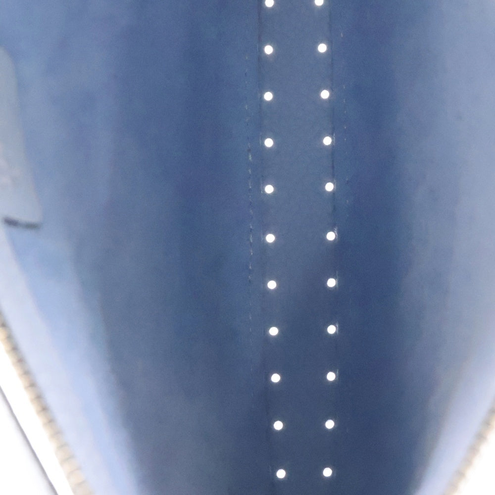 DELVAUX(デルボー) パン スウィング マグリットコレクション 刺繍 ハンドバッグ ミニバッグ ライトブルー シルバー金具 レザー