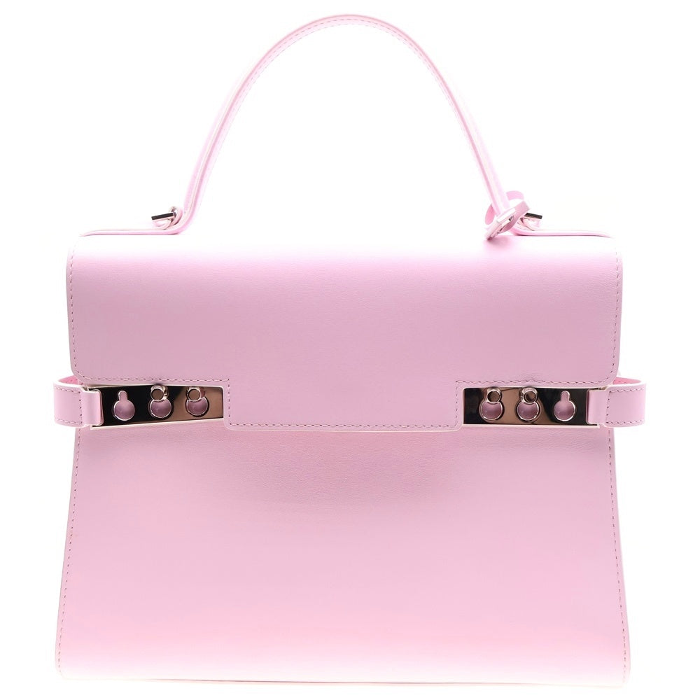 DELVAUX(デルボー) タンペートMM 2wayハンドバッグ ショルダーバッグ ゴールド金具 ピンク レザー
