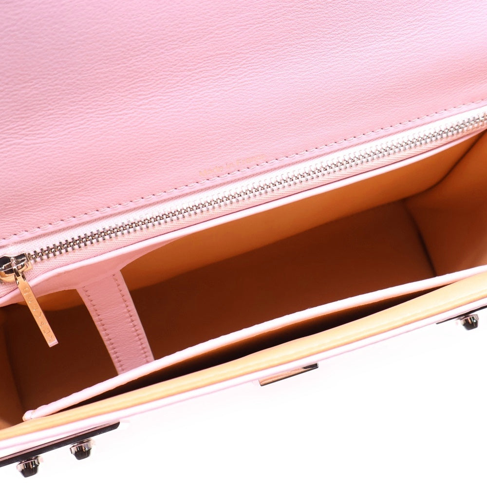 DELVAUX(デルボー) タンペートMM 2wayハンドバッグ ショルダーバッグ シルバー金具 ピンク レザー