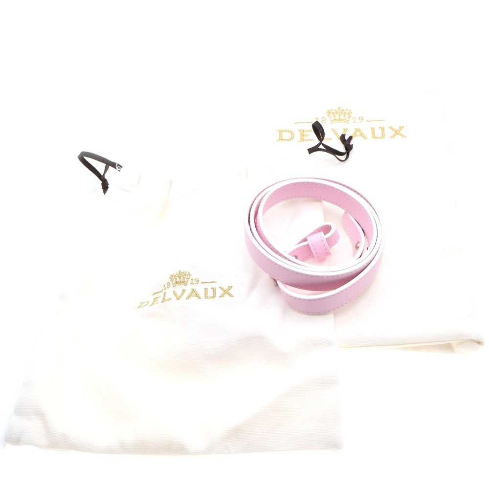 DELVAUX(デルボー) タンペートMM 2wayハンドバッグ ショルダーバッグ シルバー金具 ピンク レザー