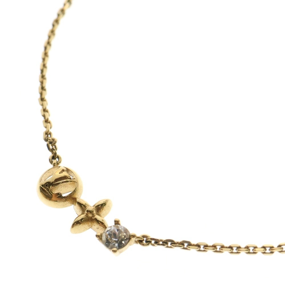 LOUIS VUITTON(ルイヴィトン) コリエ・プティ・ルイ LVサークル モノグラムフラワー チェーン ネックレス ゴールド M00368 LE2283
