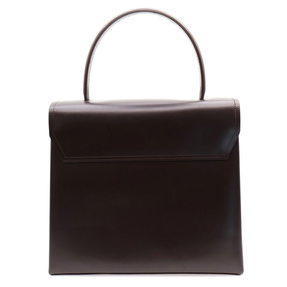 LOEWE(ロエベ) ロゴ刻印 レザー スクエア 2WAY ハンド ショルダーバッグ ブラウン