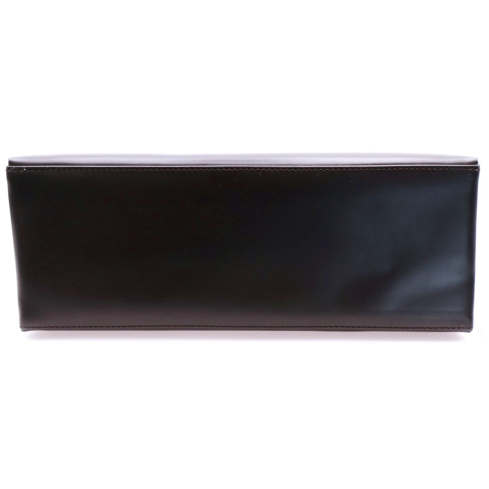 LOEWE(ロエベ) ロゴ刻印 レザー スクエア 2WAY ハンド ショルダーバッグ ブラウン