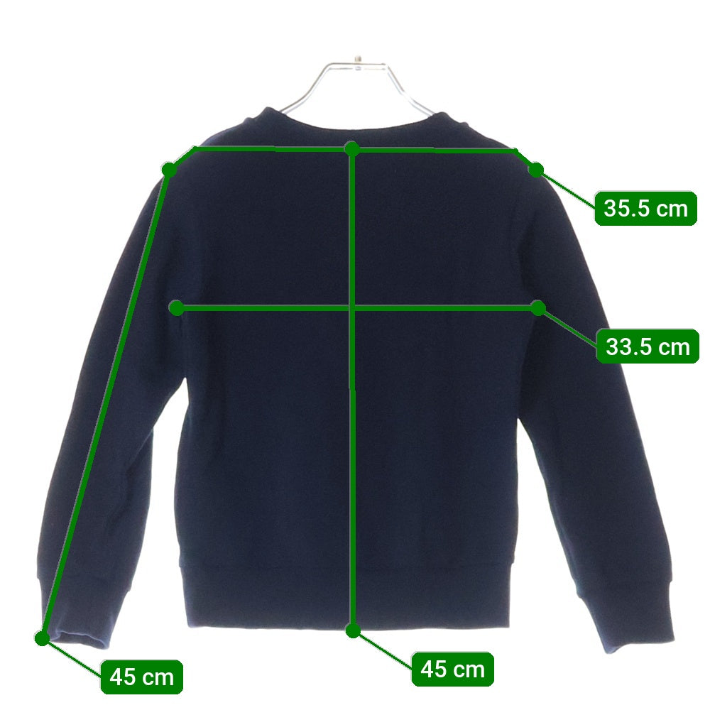 MONCLER(モンクレール) 22AW ロゴプリント ワッペン クルーネック プルオーバースウェットトレーナー ネイビー キッズ H29548G00035 809AG