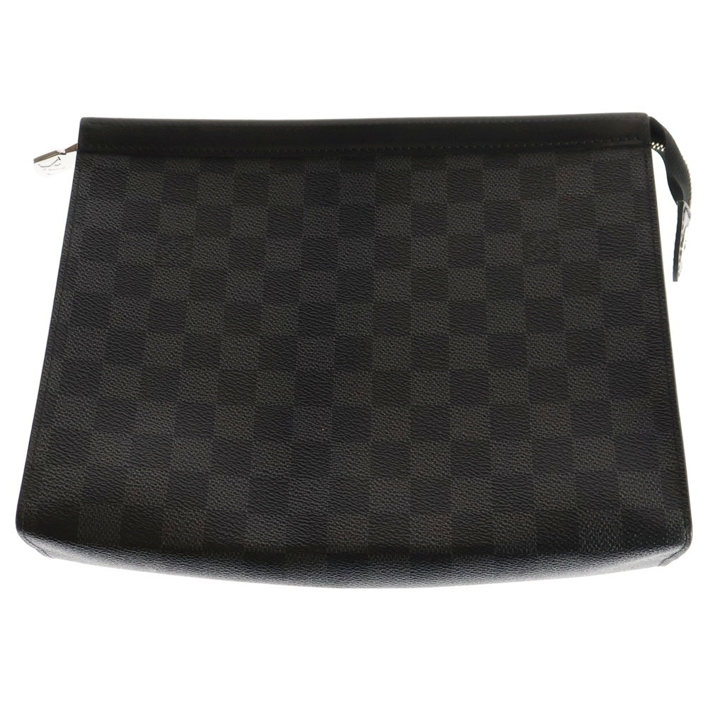 LOUIS VUITTON(ルイヴィトン) ポシェットヴォワヤージュMM ダミエ グラフィット セカンド クラッチバッグ ブラック N41696 TA0139