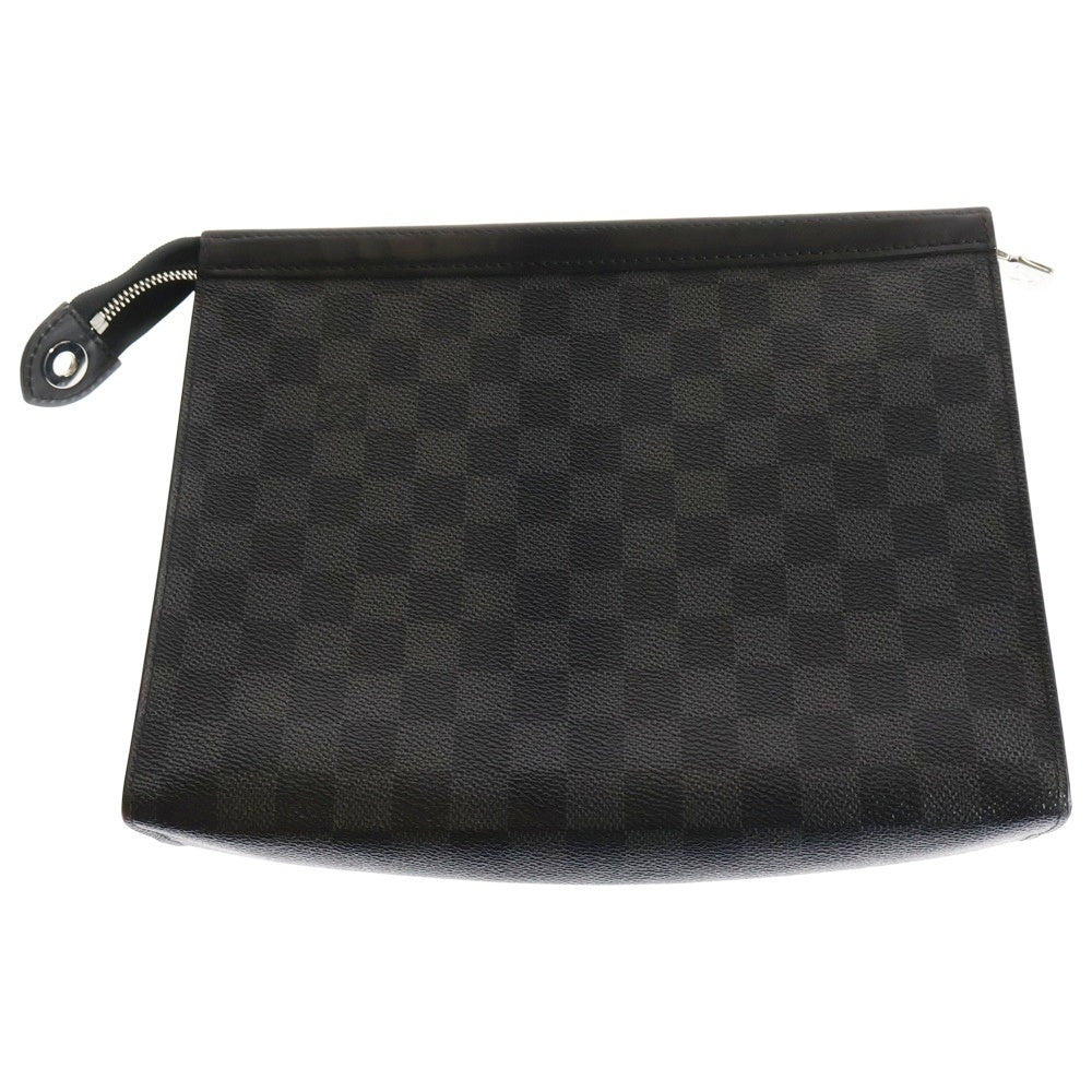LOUIS VUITTON(ルイヴィトン) ポシェットヴォワヤージュMM ダミエ グラフィット セカンド クラッチバッグ ブラック N41696 TA0139