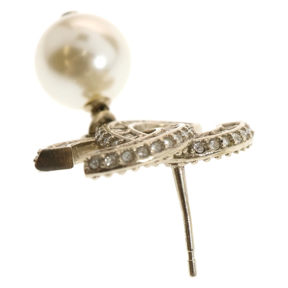 CHANEL(シャネル) ココマーク ラインストーン付パールピアス ゴールド レディース B23V