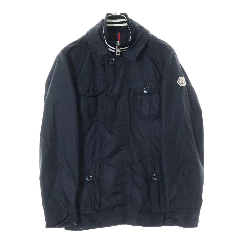 MONCLER(モンクレール) KENYA GIUBBOTTO ボーダーハイネック ナイロンミリタリージャケット ブルゾン ブラック 101-092-41120-50