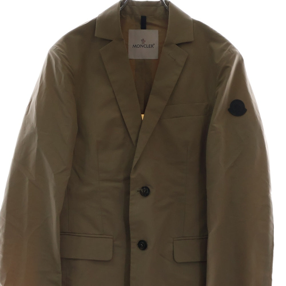 MONCLER(モンクレール) POTHUAU スリーブロゴ シルク混 コットンテーラードジャケット ベージュ D10913030500 549NY