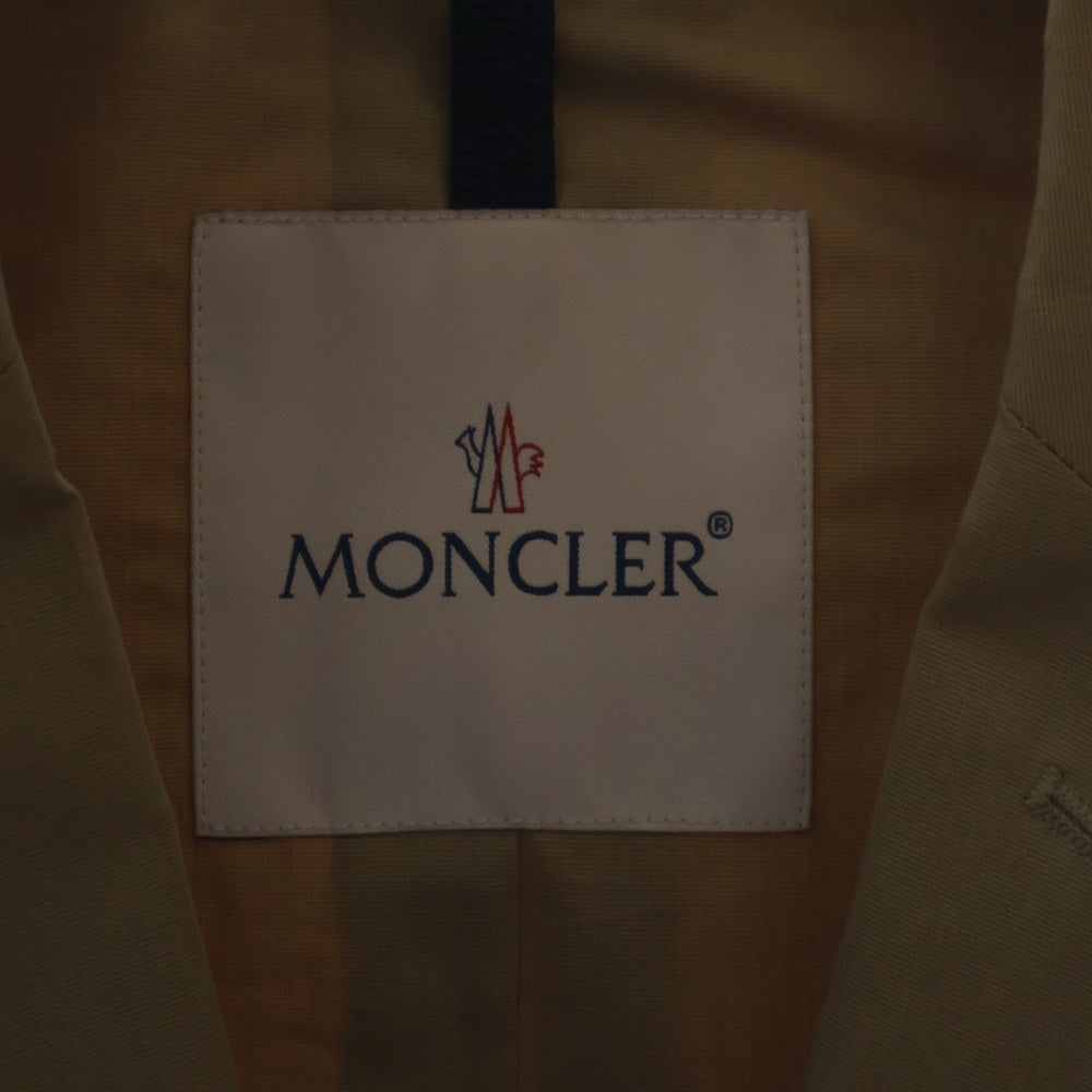 MONCLER(モンクレール) POTHUAU スリーブロゴ シルク混 コットンテーラードジャケット ベージュ D10913030500 549NY