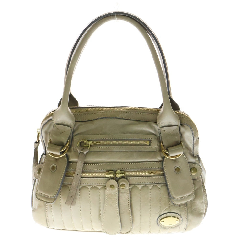Chloe(クロエ) ベイ レザーハンドバッグ ベージュ ボストンバッグ