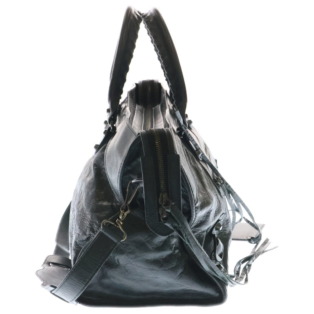 BALENCIAGA(バレンシアガ) ザパートタイム 2wayハンドバッグ ショルダーバッグ ブラック ゴールド金具 レザー