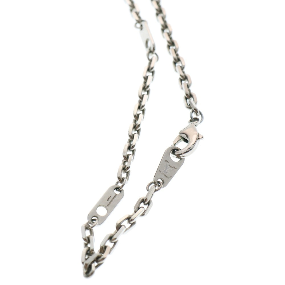 LOUIS VUITTON(ルイヴィトン) LVカラーズ ネックレス ペンダント シルバー×グリーン M00526