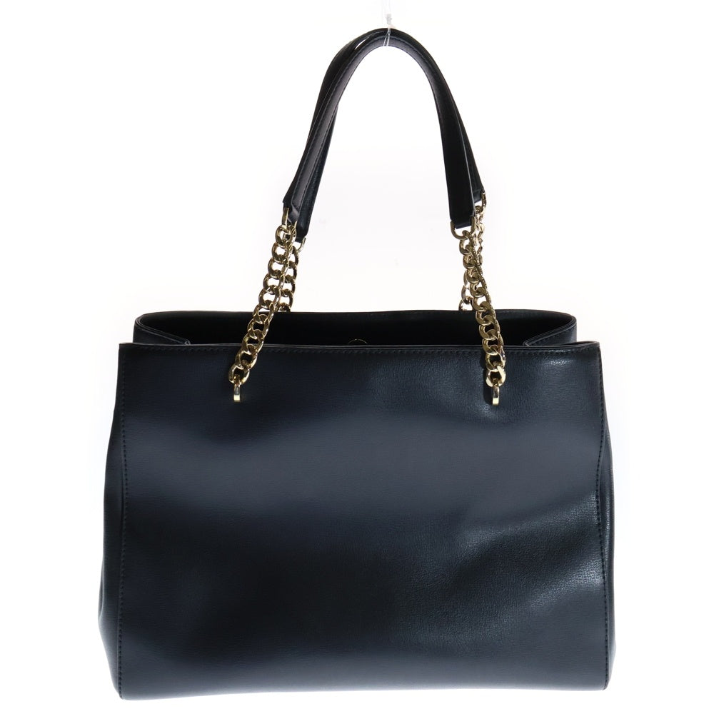MICHAEL KORS(マイケルコース) ロゴ スタッズ付 レザーチェーントートバッグ ブラック レディース