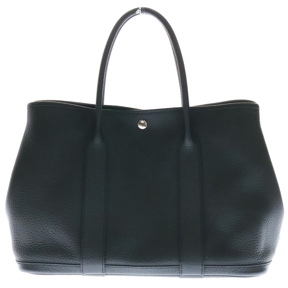 HERMES(エルメス) ガーデンパーティPM ブラック ネゴンダ □Q刻印 シルバー金具 ハンドバッグ