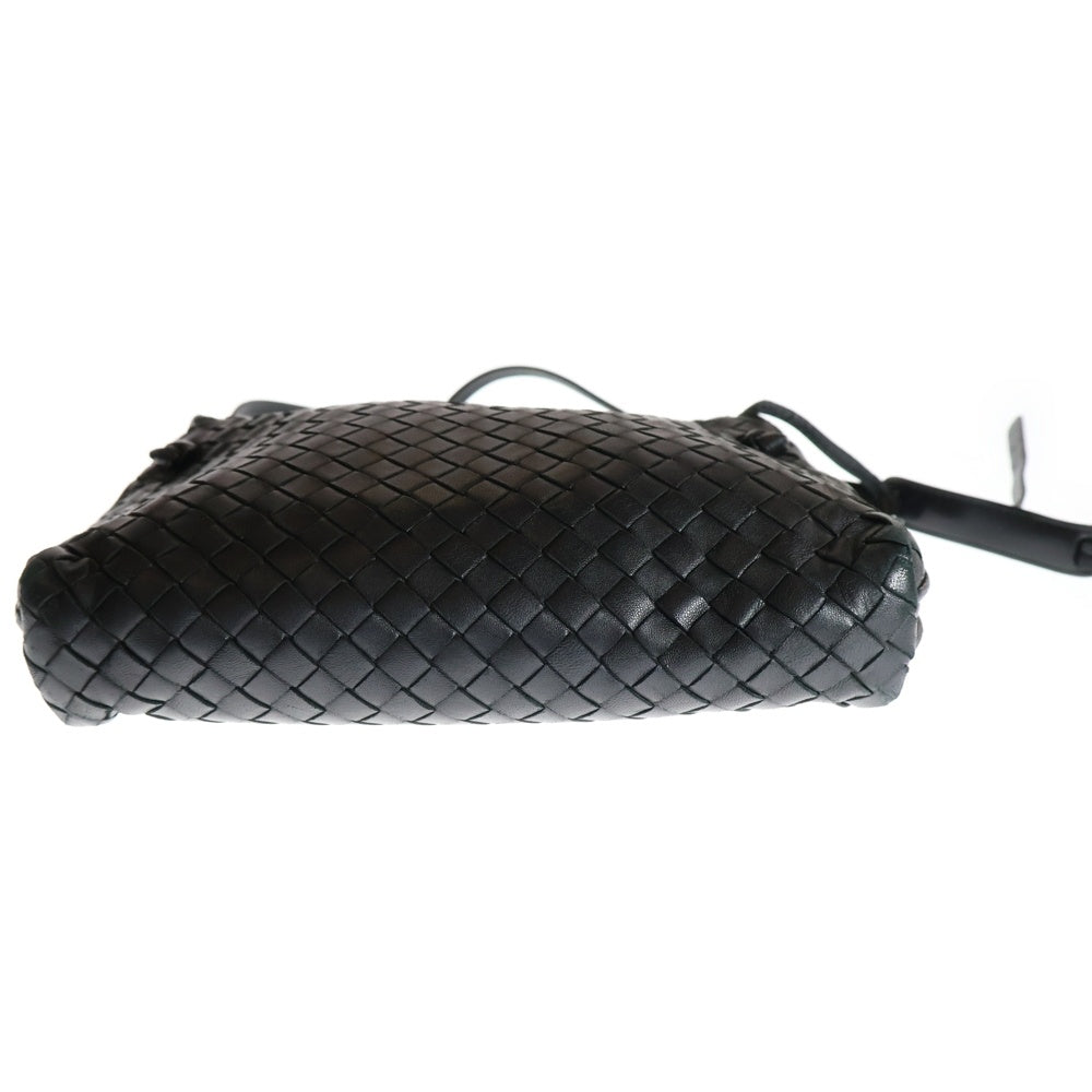 BOTTEGA VENETA(ボッテガヴェネタ) イントレチャート ショルダーバッグ ポシェット ブラック レザー