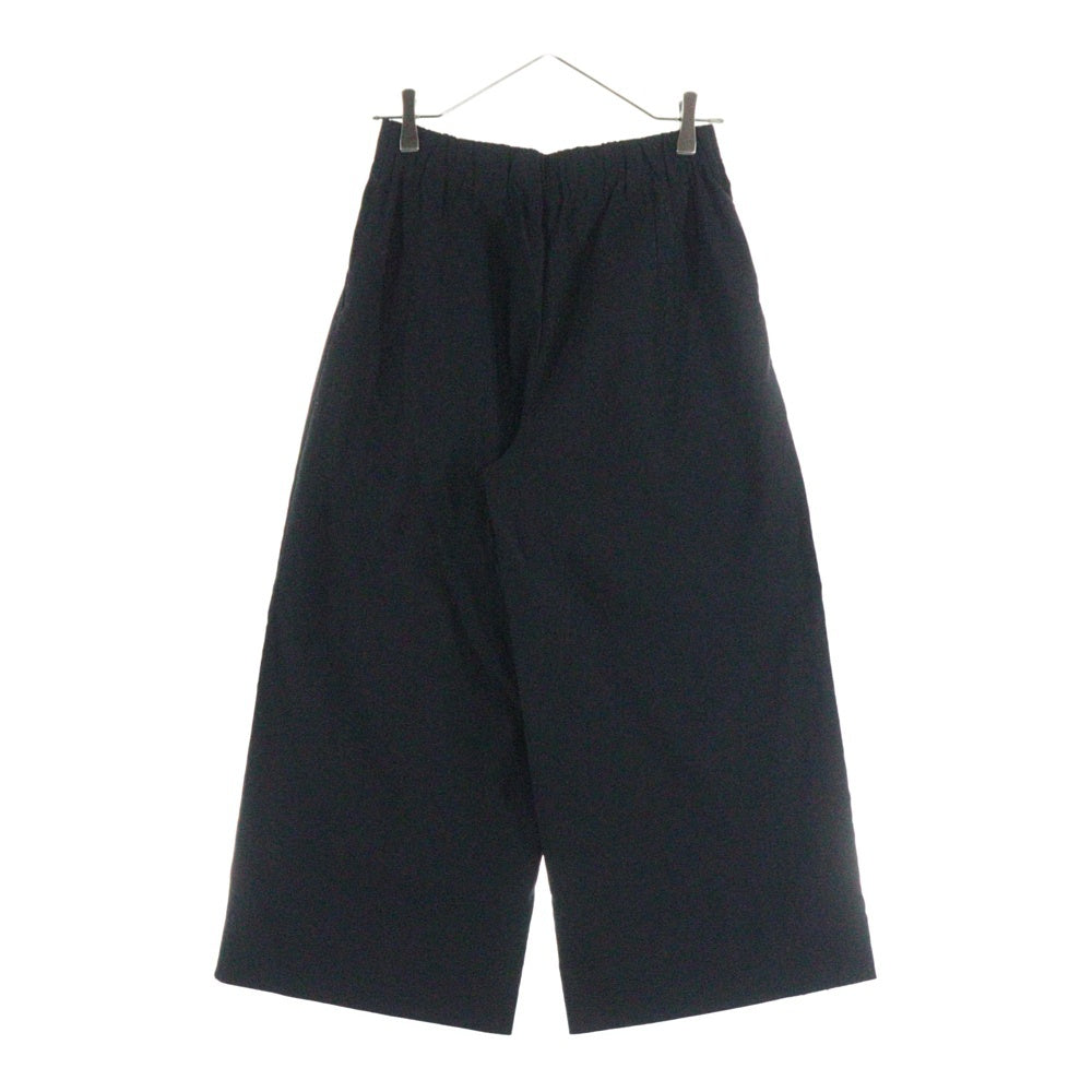 DoCLASSE(ドゥクラッセ) ウエストゴム 1タック ワイドストレート パンツ ブラック レディース