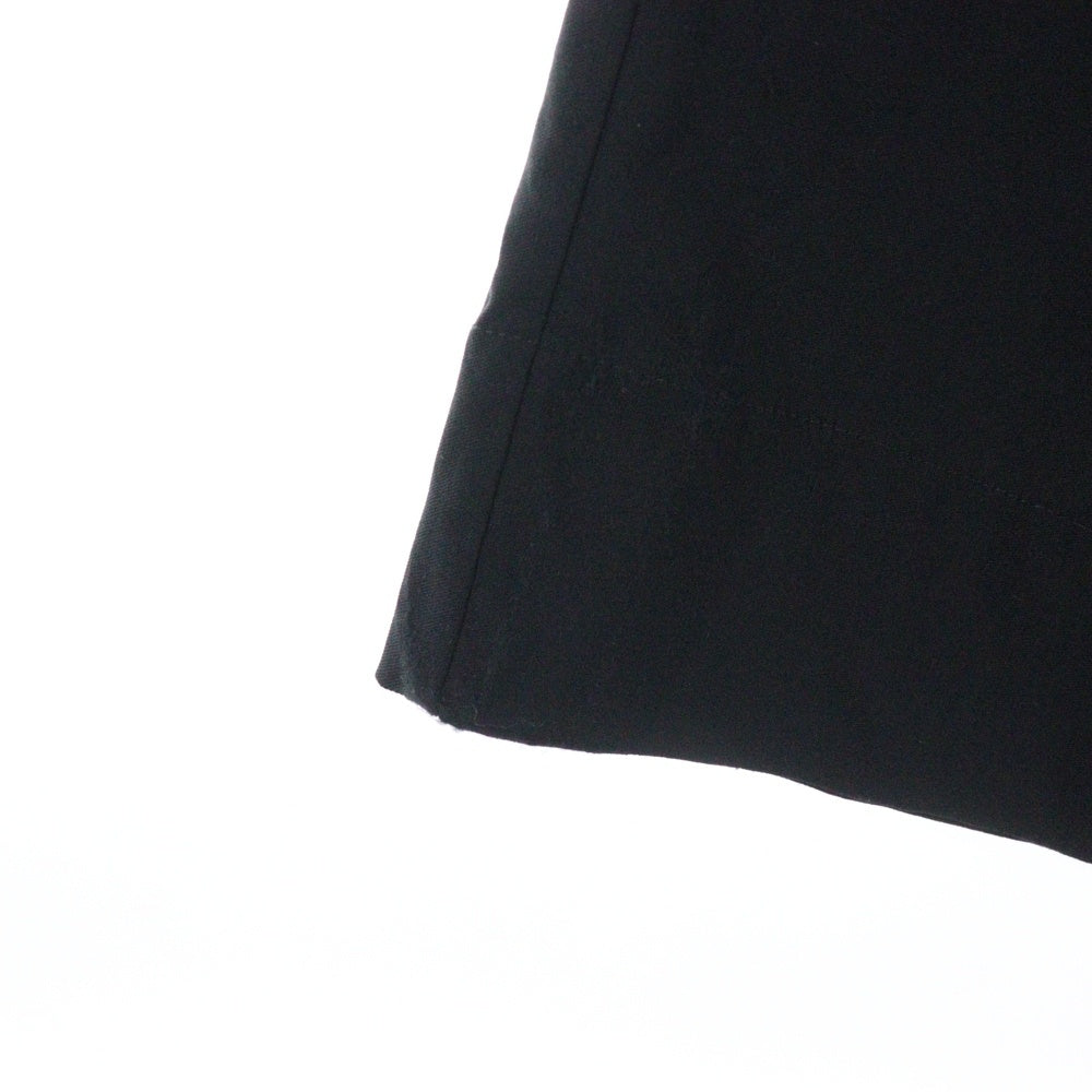 DoCLASSE(ドゥクラッセ) ウエストゴム 1タック ワイドストレート パンツ ブラック レディース