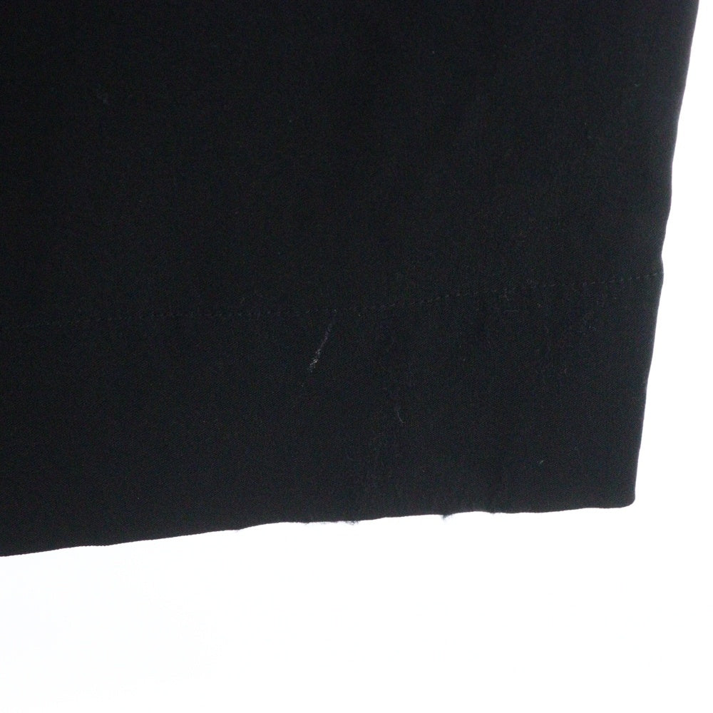 DoCLASSE(ドゥクラッセ) ウエストゴム 1タック ワイドストレート パンツ ブラック レディース