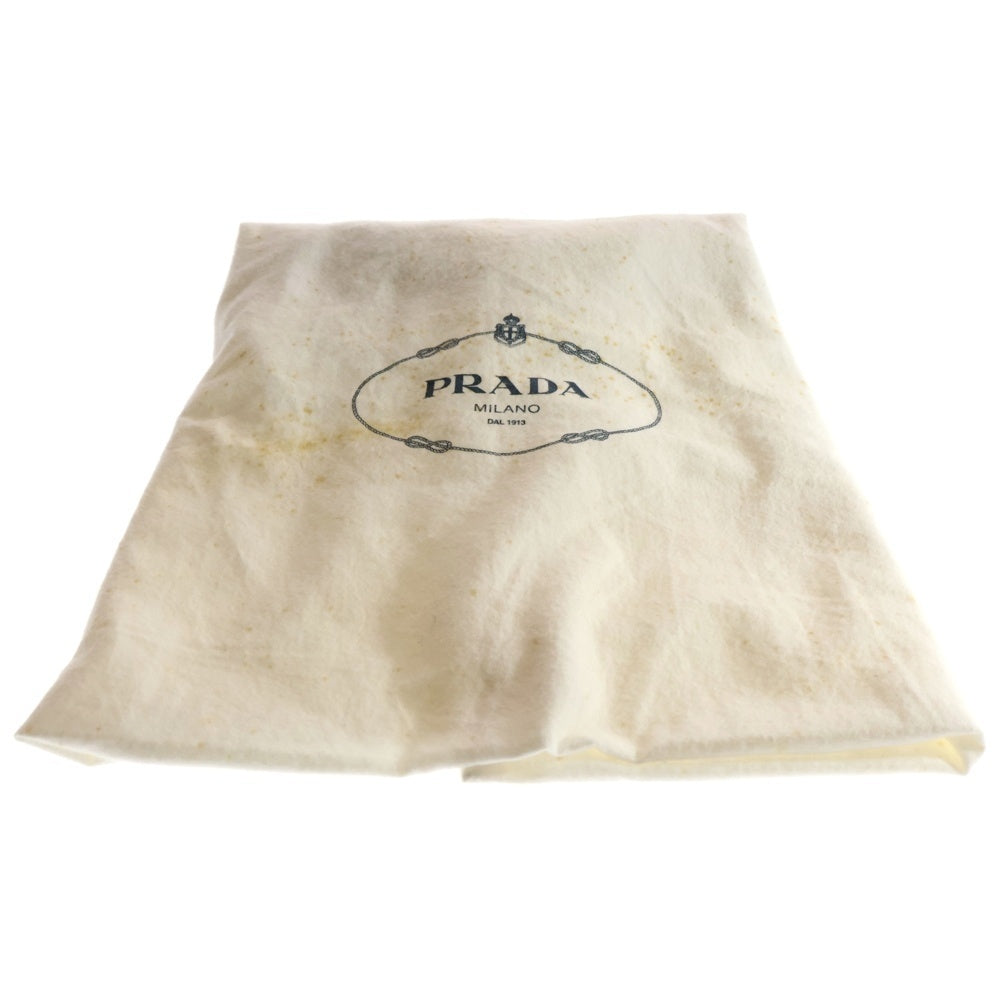 PRADA(プラダ) カナパL トートバッグ ハンドバッグ アイボリー×ネイビー×レッド ゴールド金具 キャンバス BN1872