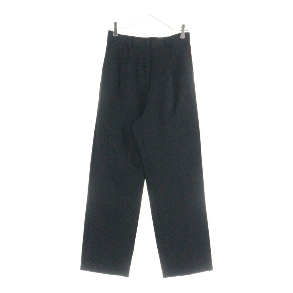 CLASSICAL ELF(クラシカルエルフ) 1タック ストレッチ ストレート スラックスパンツ ブラック レディース