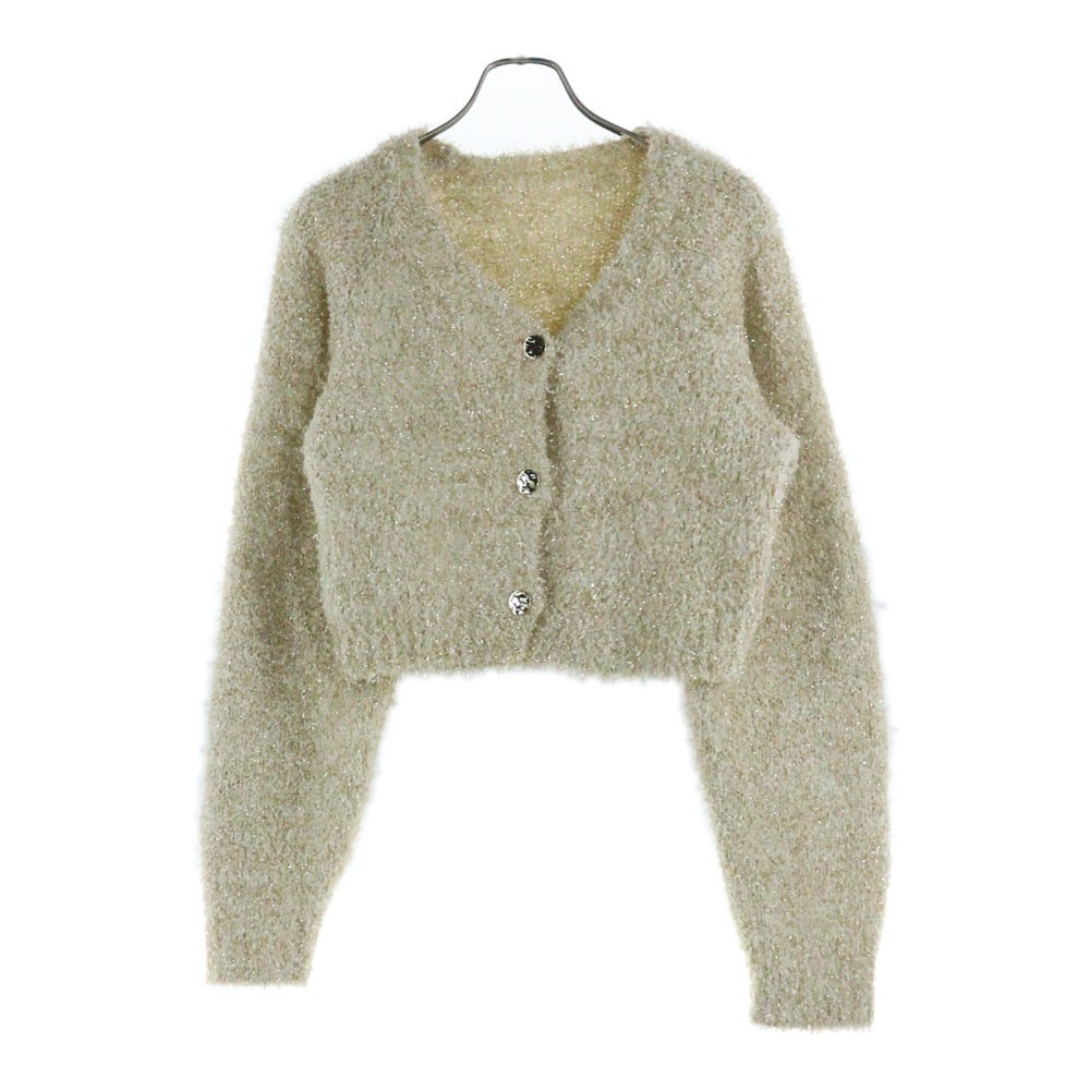 Chico(チコ) ファンシー ニット ラメ カーディガン ベージュ/ゴールド レディース