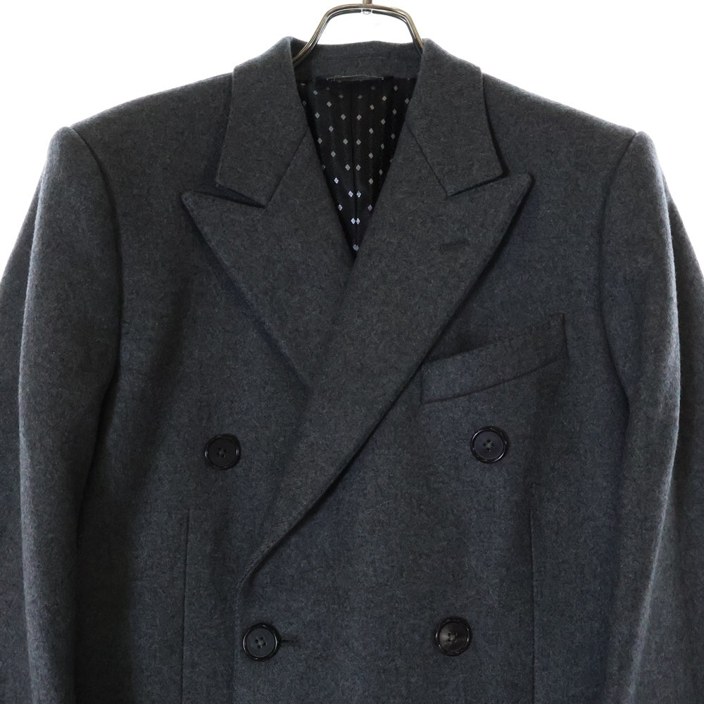 DOLCE & GABBANA(ドルチェアンドガッバーナ) ベルト付 カシミヤ ダブルチェスターコート グレー G0683T FU2PC