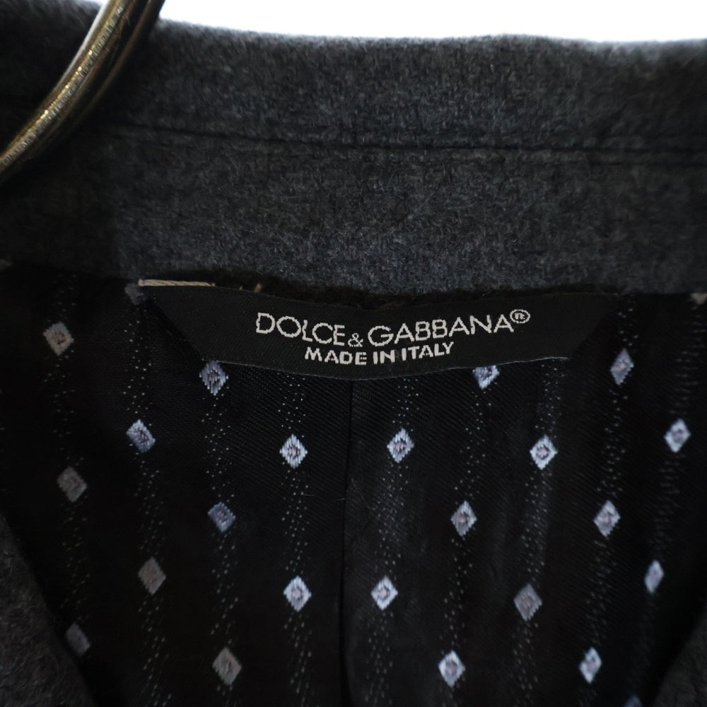 DOLCE & GABBANA(ドルチェアンドガッバーナ) ベルト付 カシミヤ ダブルチェスターコート グレー G0683T FU2PC