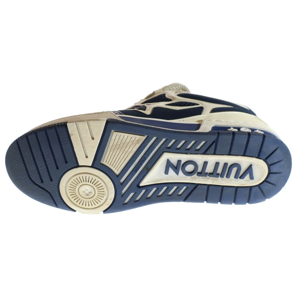 LOUIS VUITTON(ルイヴィトン) スケートライン モノグラム レザー メッシュ ローカットスニーカー ネイビー/ホワイト 1ACROA