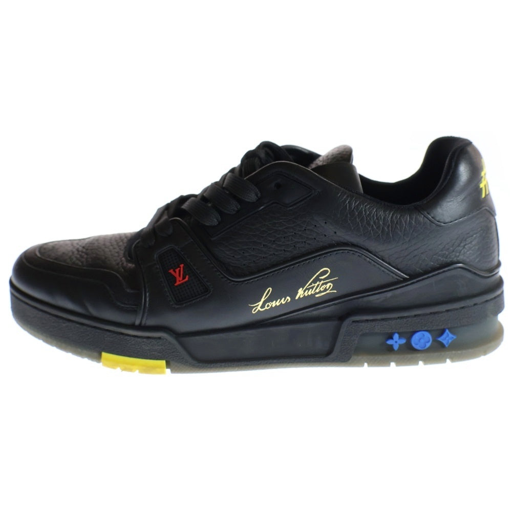 LOUIS VUITTON(ルイヴィトン)LVトレイナー レザー ローカットスニーカー ブラック 1A8ZQ9