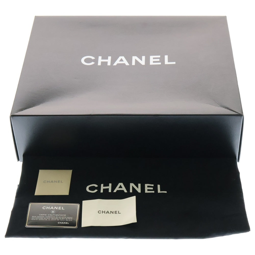 CHANEL(シャネル) デカマトラッセ34 マキシ ココマーク キャビアスキン ダブルフラップ ダブルチェーン ショルダーバッグ シルバー金具 レッド 13番台
