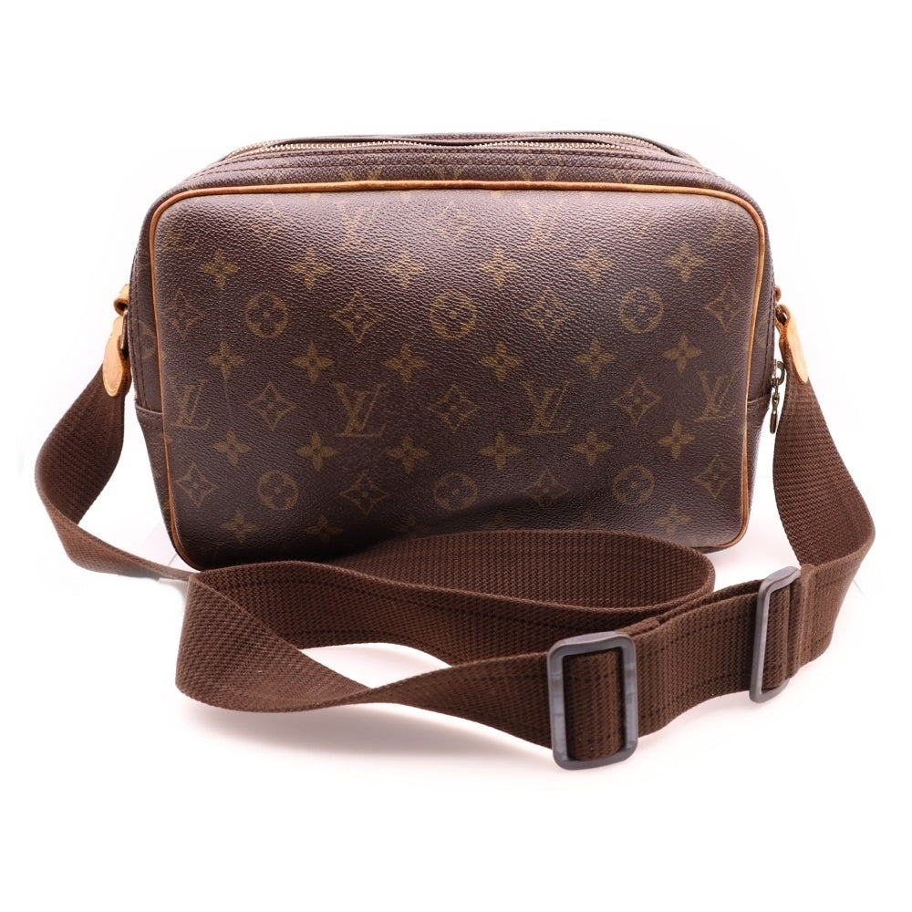 LOUIS VUITTON(ルイヴィトン) リポーターPM モノグラム PVC レザー ショルダーバッグ ブラウン M45254