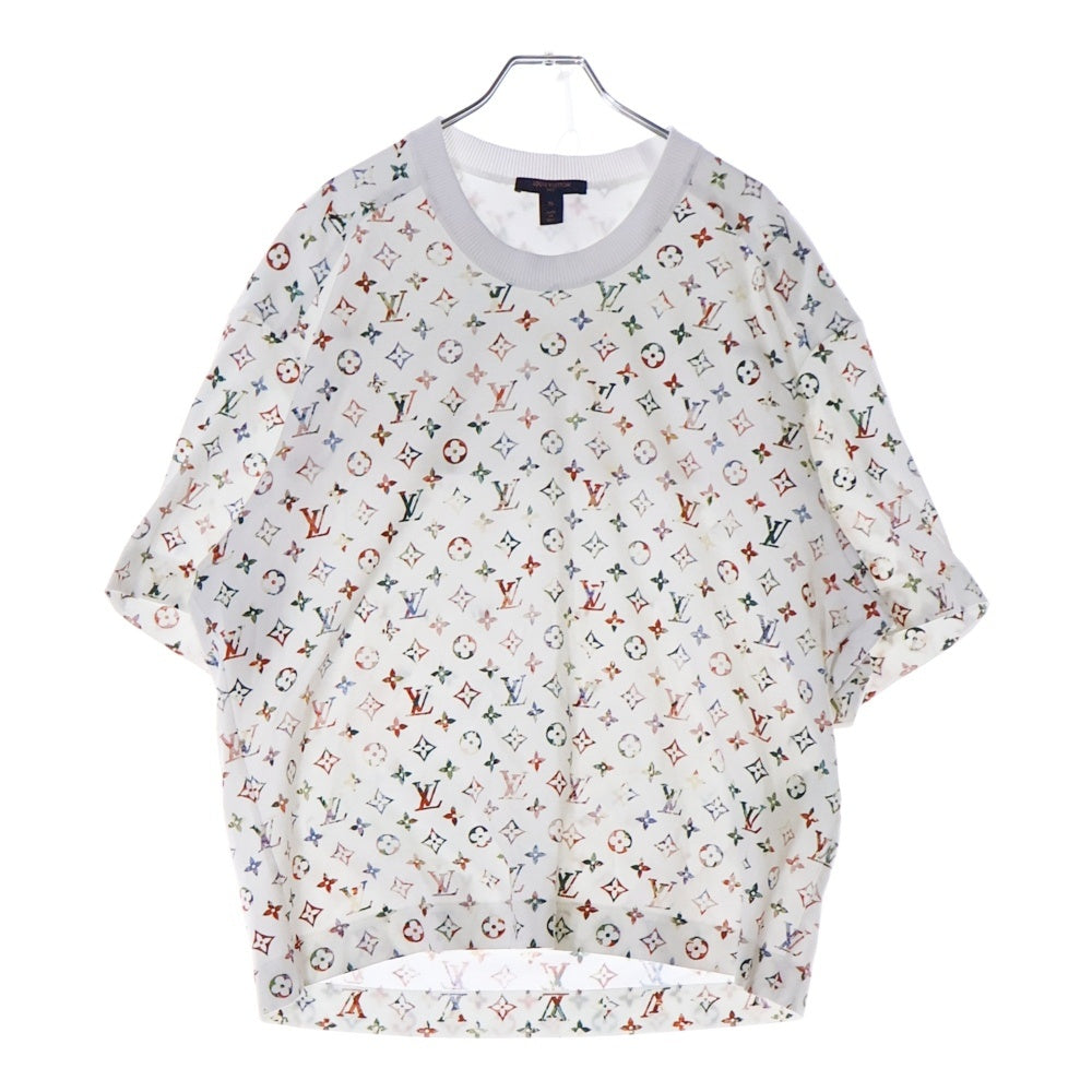 LOUIS VUITTON(ルイヴィトン) 22AW モノグラム クルーネックコットン半袖Tシャツ カットソー ホワイト RW222B SS5 FNTS81