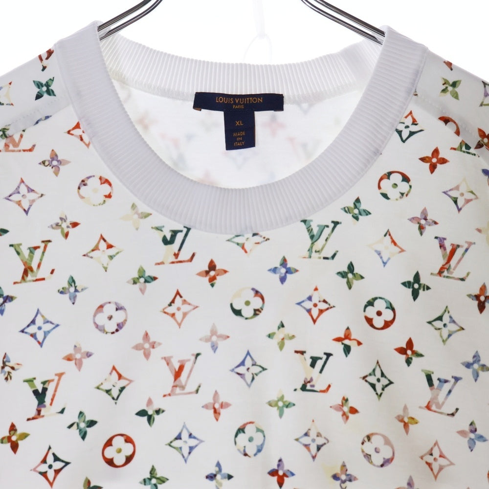 LOUIS VUITTON(ルイヴィトン) 22AW モノグラム クルーネックコットン半袖Tシャツ カットソー ホワイト RW222B SS5 FNTS81