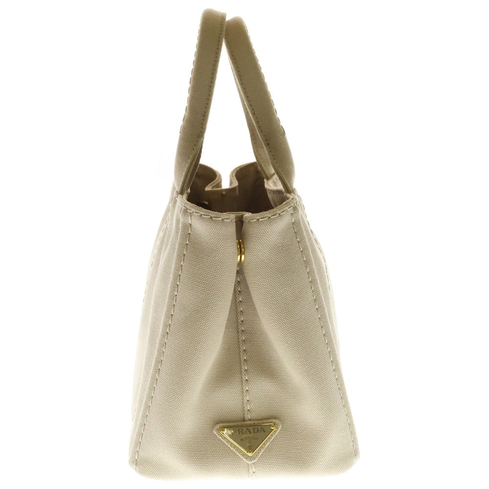 PRADA(プラダ) カナパ ロゴプリント キャンバス ハンド トートバッグ ベージュ レディース 1BG439
