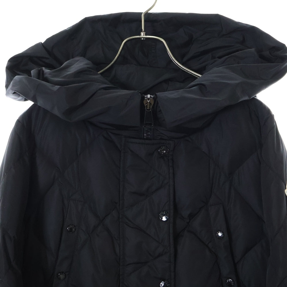 MONCLER(モンクレール) 17AW VAUROGETTE ウール切替 フード付ロングダウンジャケット ブラック レディース C20934981185 54155