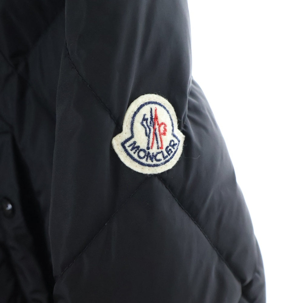 MONCLER(モンクレール) 17AW VAUROGETTE ウール切替 フード付ロングダウンジャケット ブラック レディース C20934981185 54155